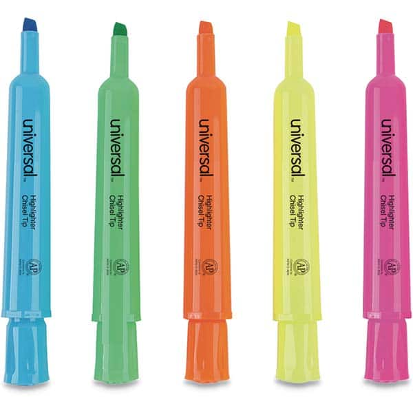 UNIVERSAL - Markers & Paintsticks Type: Highlighters Color: Assorted - Makers Industrial Supply