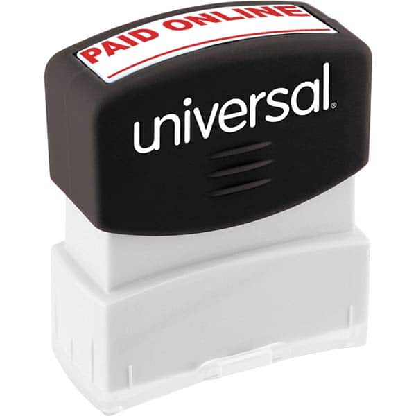 UNIVERSAL - Pre-inked Stock Stamps Type: Message Message: PAID ONLINE - Makers Industrial Supply