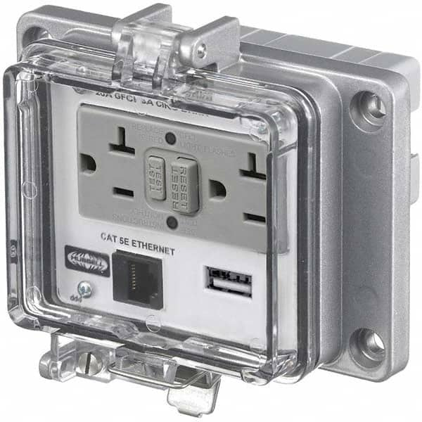 Hubbell Wiring Device-Kellems - Data Port Receptacles Receptacle Configuration: Ethernet Number of Ports: 1 - Makers Industrial Supply