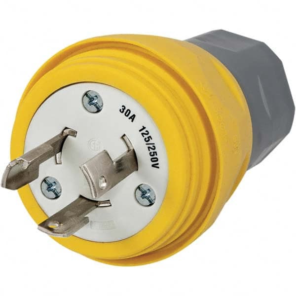 Hubbell Wiring Device-Kellems - 125/250 VAC 30A NonNEMA Industrial Twist Lock Plug - Makers Industrial Supply