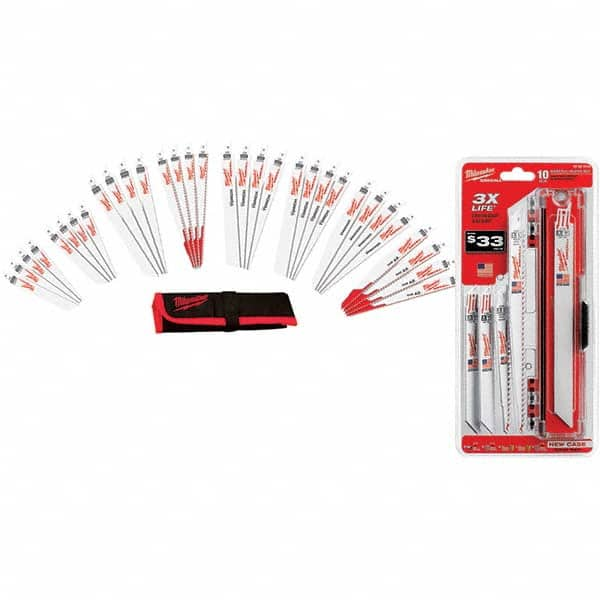 Milwaukee Tool - Reciprocating Saw Blade Sets Blade Material: Bi-Metal Minimum Blade Length (Inch): 6 - Makers Industrial Supply