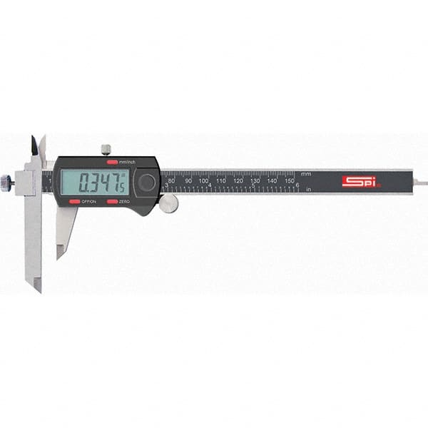 SPI - 0 to 150mm Range, 0.01mm Resolution, Electronic Caliper - Makers Industrial Supply