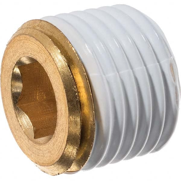 USA Sealing - 3/8" Brass Pipe Hex Socket Plug - Makers Industrial Supply