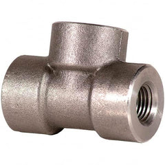 Merit Brass - Black Pipe Fittings; Type: Tee ; Fitting Size: 1-1/2 (Inch); End Connections: FNPT x FNPT x FNPT ; Classification: 3000 ; Material: Carbon Steel ; Finish/Coating: Mill/Oil - Exact Industrial Supply