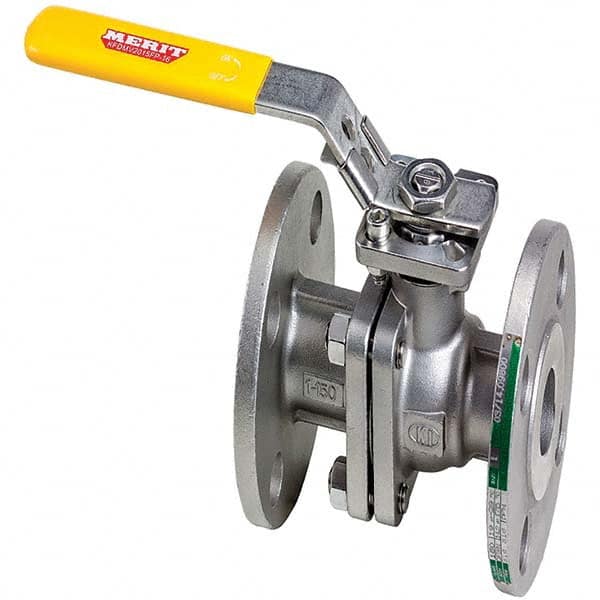 Merit Brass - Ball Valves; Type: Ball Valve ; Pipe Size (Inch): 1 ; Material: Stainless Steel ; Style: 2 Piece ; End Connections: FNPT x FNPT ; Port Type: Full - Exact Industrial Supply