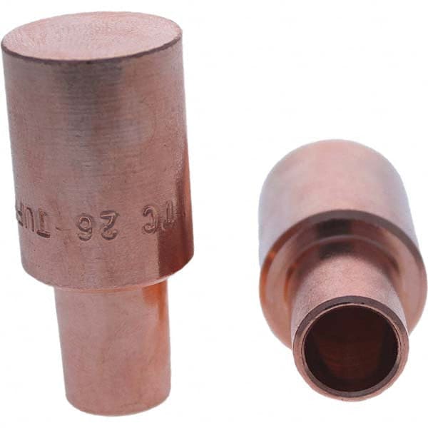 Tuffaloy - Spot Welder Tips For Use With: 5RW Cap Taper Electrode Holder Type: Male Cap C Nose (Flat) - Makers Industrial Supply