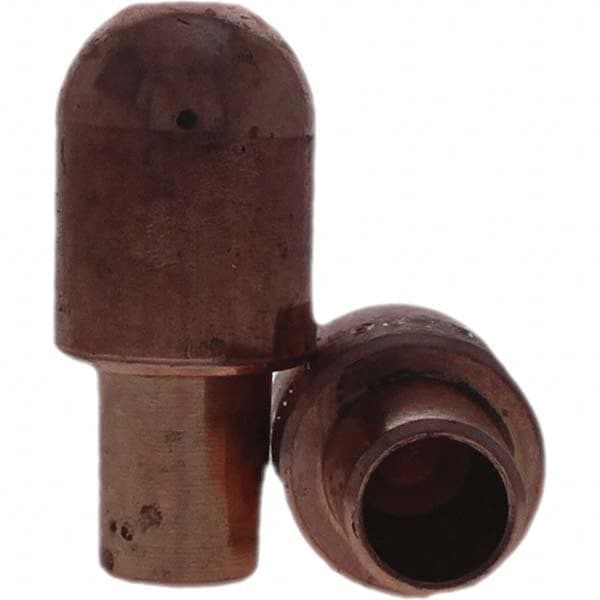 Tuffaloy - Spot Welder Tips For Use With: 7RW Cap Taper Electrode Holder Type: Male Cap B Nose (Dome) - Makers Industrial Supply