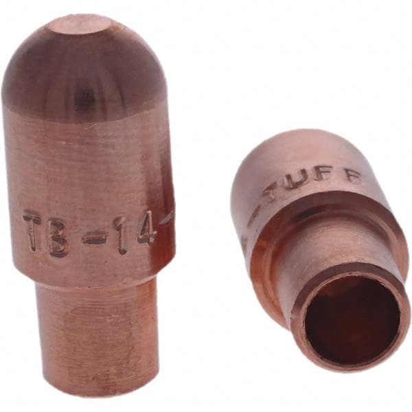 Tuffaloy - Spot Welder Tips For Use With: 4RW Cap Taper Electrode Holder Type: Male Cap B Nose (Dome) - Makers Industrial Supply