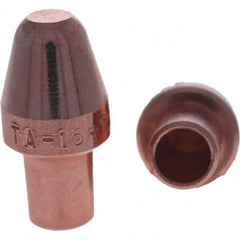 Tuffaloy - Spot Welder Tips For Use With: 5RW Cap Taper Electrode Holder Type: Male Cap A Nose (Pointed) - Makers Industrial Supply