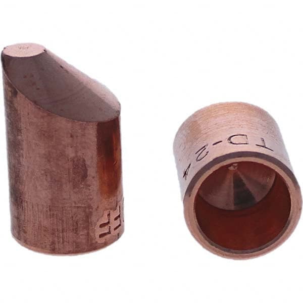 Tuffaloy - Spot Welder Tips For Use With: 4RW Cap Taper Electrode Holder Type: Female Cap D Nose (Offset) - Makers Industrial Supply