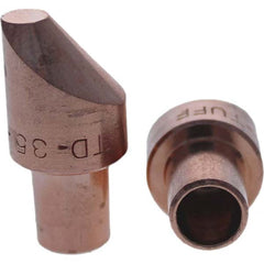 Tuffaloy - Spot Welder Tips For Use With: 5RW Cap Taper Electrode Holder Type: Male Cap D Nose (Offset) - Makers Industrial Supply