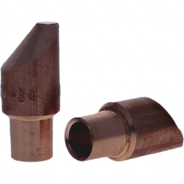 Tuffaloy - Spot Welder Tips For Use With: 4RW Cap Taper Electrode Holder Type: Male Cap D Nose (Offset) - Makers Industrial Supply