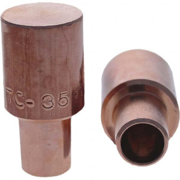 Tuffaloy - Spot Welder Tips For Use With: 5RW Cap Taper Electrode Holder Type: Male Cap C Nose (Flat) - Makers Industrial Supply