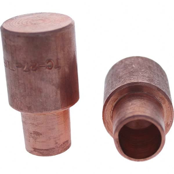 Tuffaloy - Spot Welder Tips For Use With: 6RW Cap Taper Electrode Holder Type: Male Cap C Nose (Flat) - Makers Industrial Supply