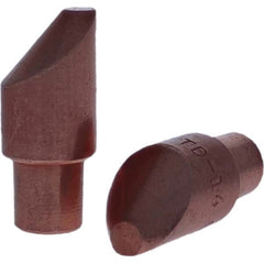 Tuffaloy - Spot Welder Tips For Use With: 4RW Cap Taper Electrode Holder Type: Male Cap D Nose (Offset) - Makers Industrial Supply