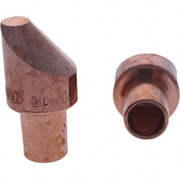 Tuffaloy - Spot Welder Tips For Use With: 5RW Cap Taper Electrode Holder Type: Male Cap D Nose (Offset) - Makers Industrial Supply