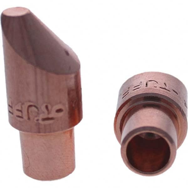 Tuffaloy - Spot Welder Tips For Use With: 4RW Cap Taper Electrode Holder Type: Male Cap D Nose (Offset) - Makers Industrial Supply