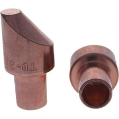 Tuffaloy - Spot Welder Tips For Use With: 5RW Cap Taper Electrode Holder Type: Male Cap D Nose (Offset) - Makers Industrial Supply