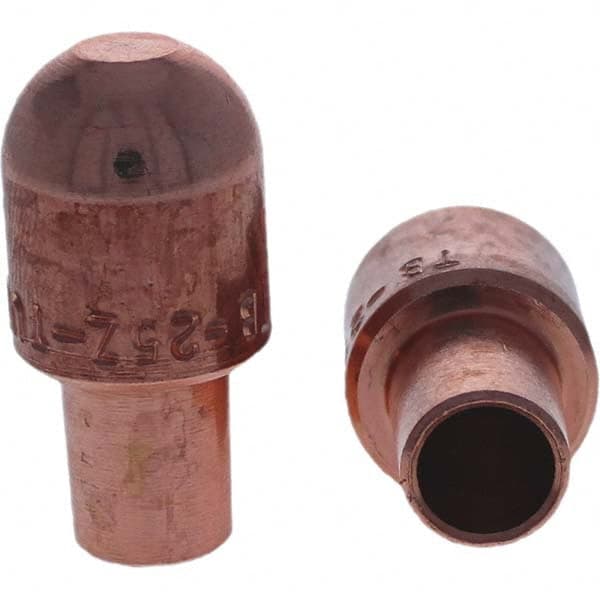 Tuffaloy - Spot Welder Tips For Use With: 5RW Cap Taper Electrode Holder Type: Male Cap B Nose (Dome) - Makers Industrial Supply