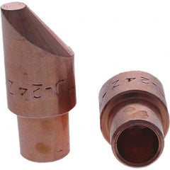 Tuffaloy - Spot Welder Tips For Use With: 4RW Cap Taper Electrode Holder Type: Male Cap D Nose (Offset) - Makers Industrial Supply