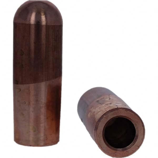 Tuffaloy - Spot Welder Tips For Use With: 7RW Electrode Holder Type: Straight Tip B Nose (Dome) - Makers Industrial Supply