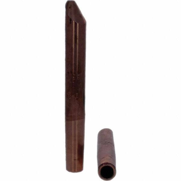 Tuffaloy - Spot Welder Tips For Use With: 4RW Electrode Holder Type: Straight Tip D Nose (Offset) - Makers Industrial Supply