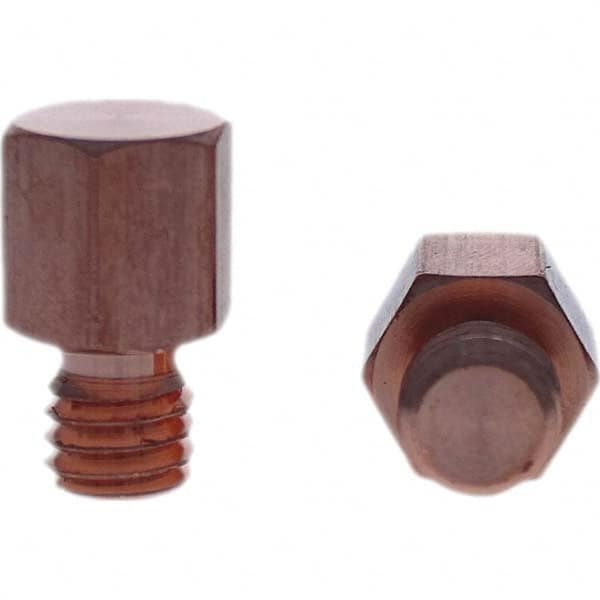 Tuffaloy - Spot Welder Tips For Use With: 3/8-16 Threaded Electrode Holder Type: Threaded Tip C Nose (Flat) - Makers Industrial Supply