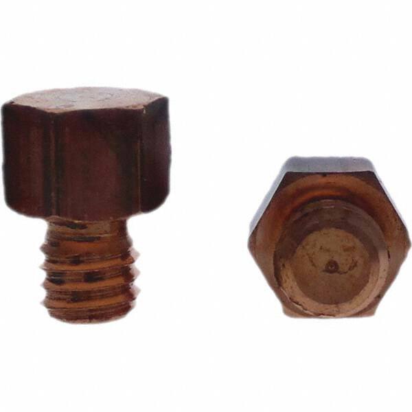 Tuffaloy - Spot Welder Tips For Use With: 3/8-16 Threaded Electrode Holder Type: Threaded Tip C Nose (Flat) - Makers Industrial Supply