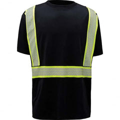 GSS Safety - Size L Black & Silver High Visibility Short Sleeve T-Shirt - Makers Industrial Supply