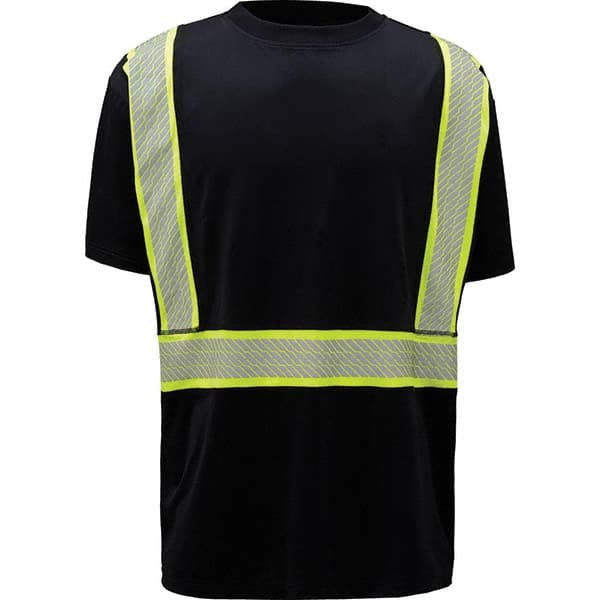 GSS Safety - Size M Black & Silver High Visibility Short Sleeve T-Shirt - Makers Industrial Supply