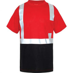 GSS Safety - Size 5XL Red, Black & Silver High Visibility Short Sleeve T-Shirt - Makers Industrial Supply