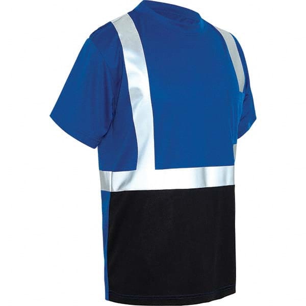 GSS Safety - Size 4XL Blue, Black & Silver High Visibility Short Sleeve T-Shirt - Makers Industrial Supply