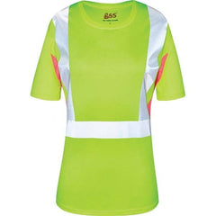 GSS Safety - Size S Lime, Pink & Silver High Visibility Short Sleeve T-Shirt - Makers Industrial Supply