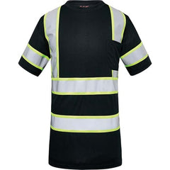 GSS Safety - Size 3XL Black & Silver High Visibility Short Sleeve T-Shirt - Makers Industrial Supply