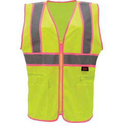 GSS Safety - Size 4X/5X L Lime Mesh General Purpose High Visibility Vest - Makers Industrial Supply