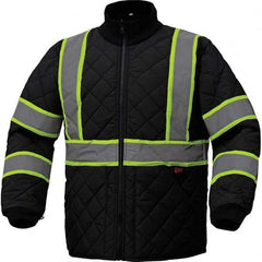 GSS Safety - Size XL Black Waterproof & Wind Resistant Jacket - Makers Industrial Supply