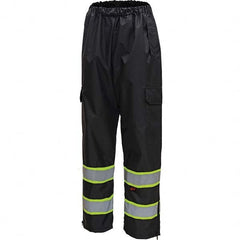 GSS Safety - Size 4X/5XL Black Waterproof Rain Pants - Makers Industrial Supply