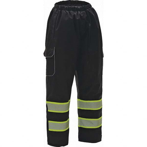 GSS Safety - Size L/XL Black Waterproof Rain Pants - Makers Industrial Supply