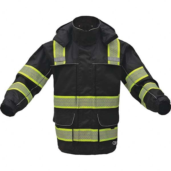 GSS Safety - Size 4X/5XL Black Waterproof Rain Jacket - Makers Industrial Supply