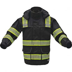 GSS Safety - Size 4XL Black Waterproof & Cold Weather Jacket - Makers Industrial Supply