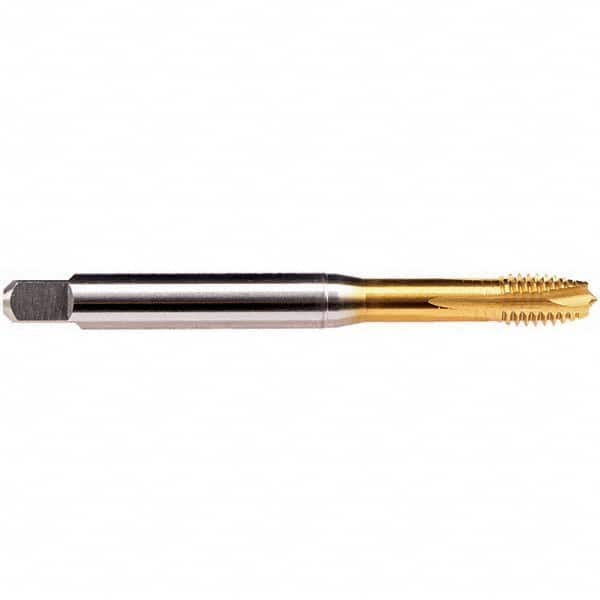 Emuge - M8x1.25 Metric 6HX 4 Flute TiN Finish HSS-E Spiral Point Tap - Makers Industrial Supply