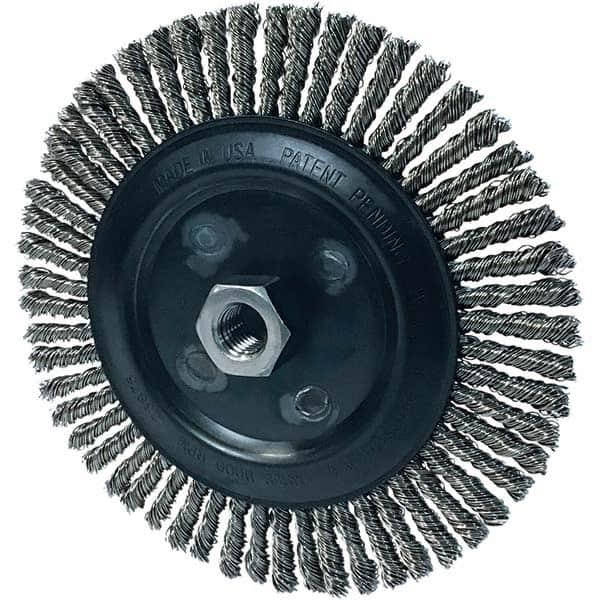 Osborn - 7" OD, 5/8-11 Arbor Hole, Stringer Bead Stainless Steel Wheel Brush - Makers Industrial Supply