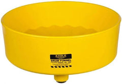 Eagle - 7" High x 18" Diam, Polyethylene, Drum Funnel with Brass Screen - 30 to 55 Gal Drum/Pail Capacity - Makers Industrial Supply