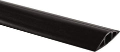 Hubbell Wiring Device-Kellems - 1 Channel, 25 Ft Long, 1/2" Max Compatible Cable Diam, Black PVC On Floor Cable Cover - 3" Overall Width x 3/4" Overall Height, 3/4" Channel Width x 1/2" Channel Height - Makers Industrial Supply