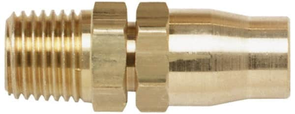 Coilhose Pneumatics - 3/8 NPT, Brass Reusable Hose Male Rigid - 3/8" Hose ID x 9/16" Hose OD - Makers Industrial Supply