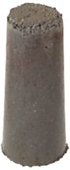 Cratex - 3/8" Max Diam x 7/8" Long, Taper, Rubberized Point - Fine Grade, Silicon Carbide, 1/8" Arbor Hole, Unmounted - Makers Industrial Supply