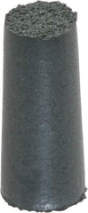 Cratex - 3/8" Max Diam x 7/8" Long, Taper, Rubberized Point - Coarse Grade, Silicon Carbide, 1/8" Arbor Hole, Unmounted - Makers Industrial Supply