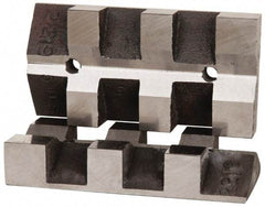 Heinrich - 4" Wide, V-Groove Vise Jaw - Ductile Iron, Fixed Jaw, Compatible with DA-2200-SC Vises - Makers Industrial Supply