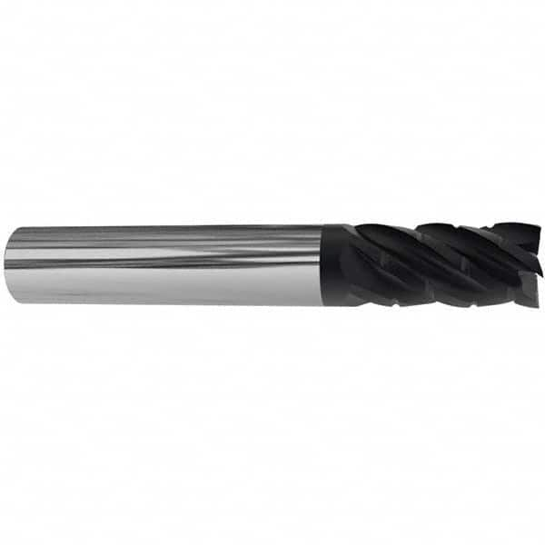 Accupro - 3/8" Diam 5 Flute Solid Carbide 0.03" Corner Radius End Mill - Makers Industrial Supply