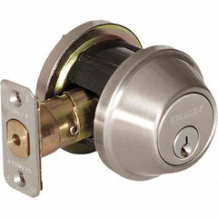 Stanley - Deadbolts Type: Single Cylinder Door Thickness Range: 1-3/8 - 1-3/4 - Makers Industrial Supply